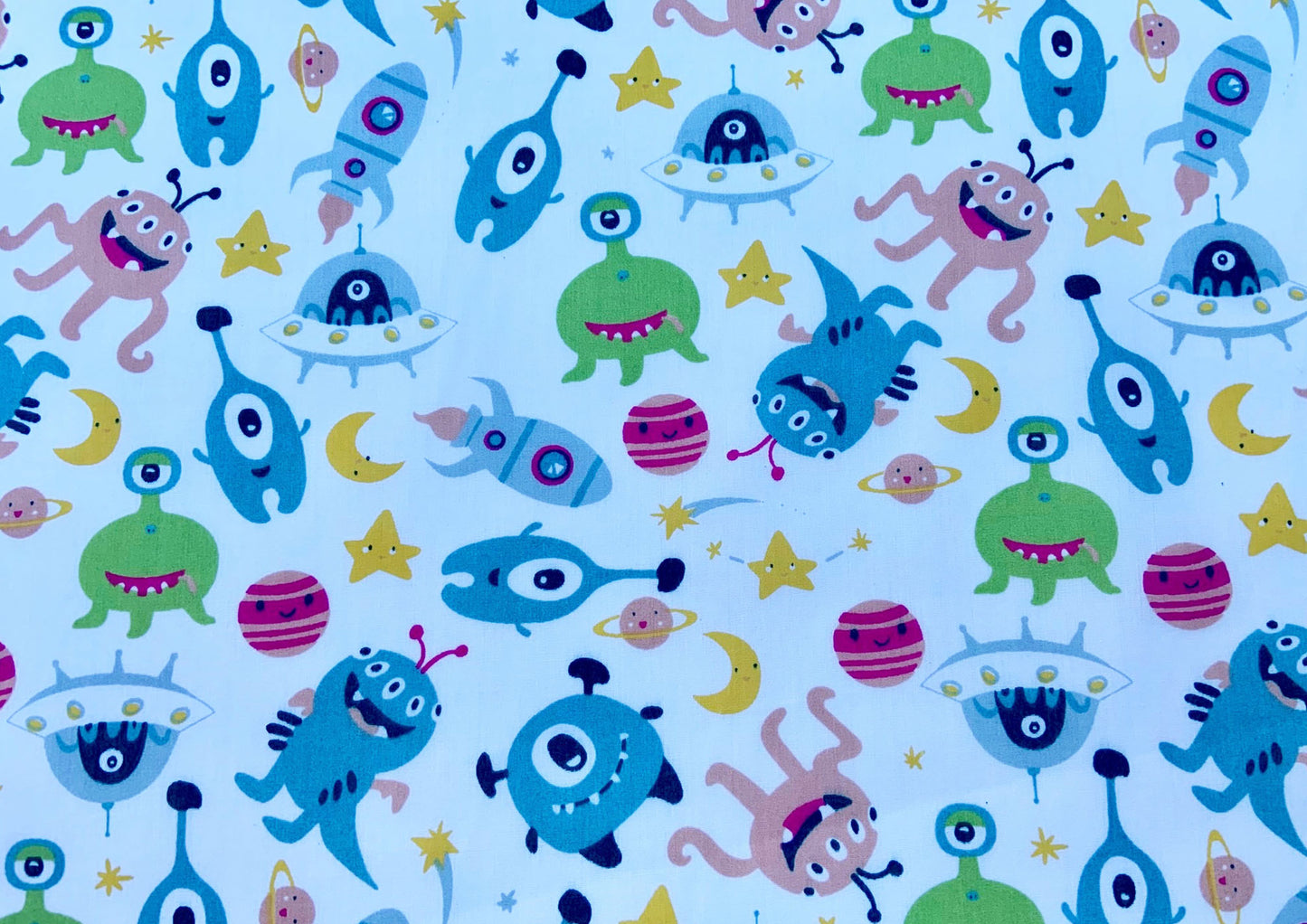Aliens polycotton print