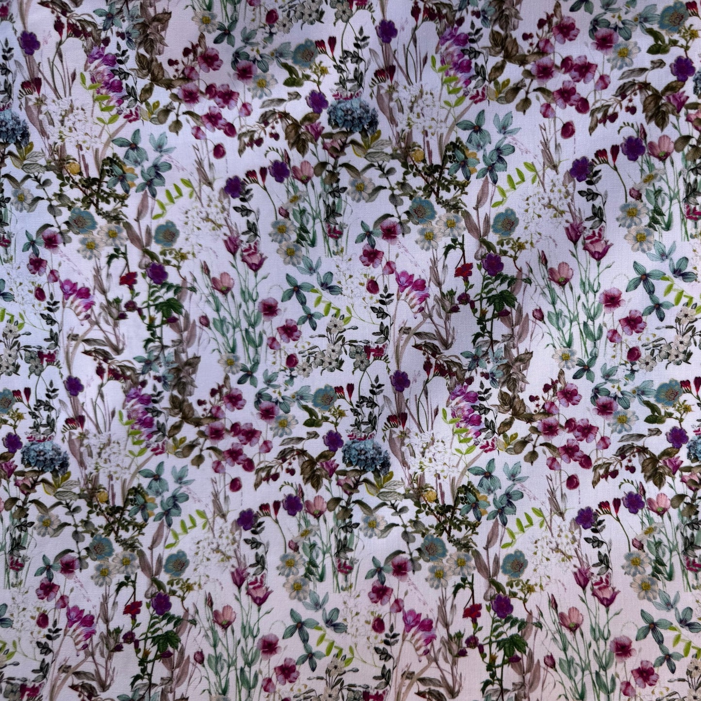 Purple floral 100% cotton print