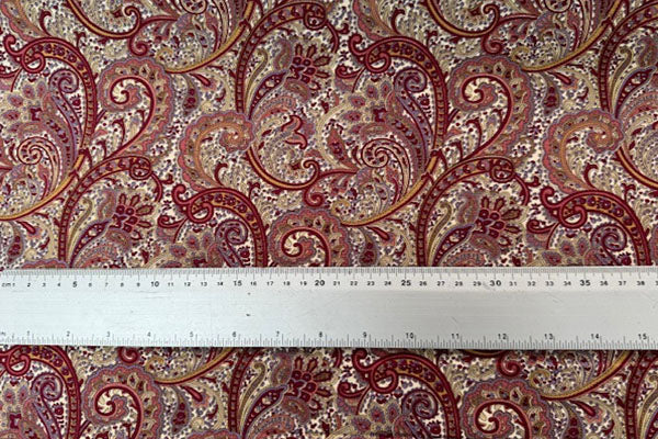 Red paisley 100% cotton print