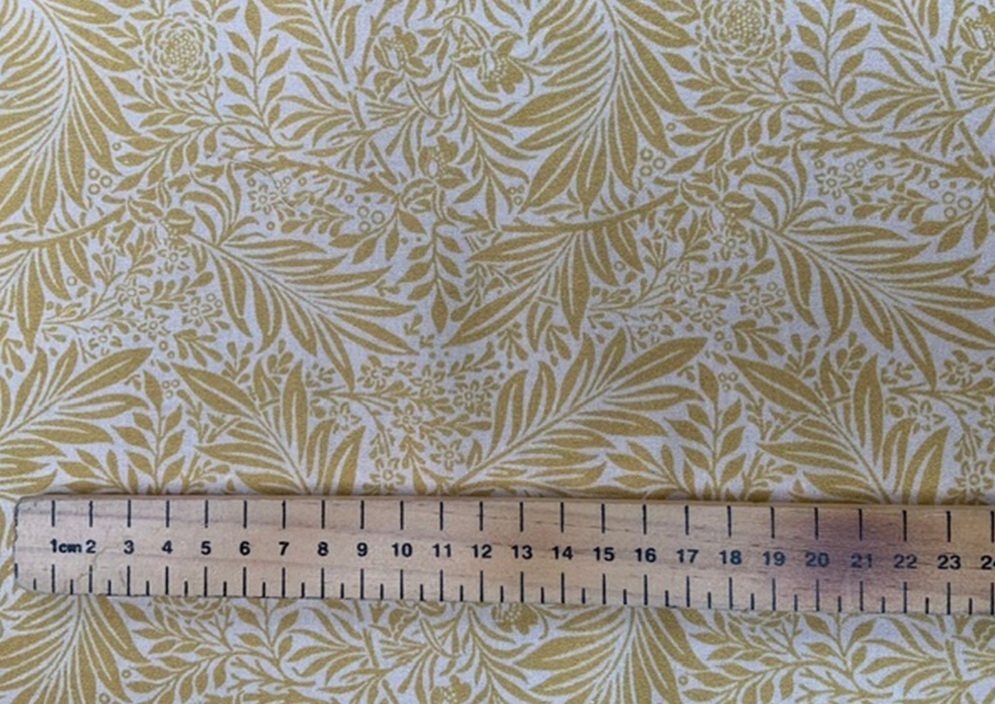 William Morris Larkspur 100% cotton print, ochre