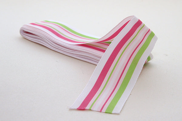 White, Green & Pink striped