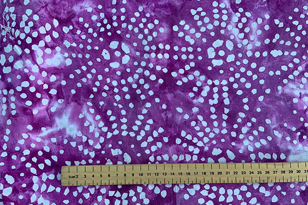 Magenta circles batik print, 100% cotton