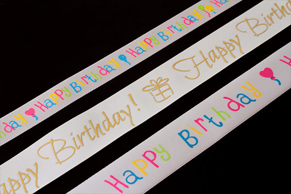 Happy birthday ribbons