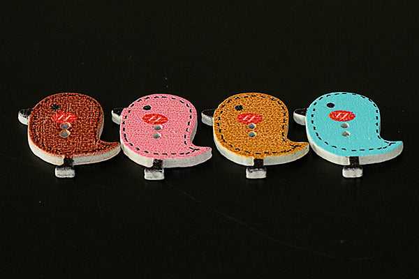 Bird wooden buttons