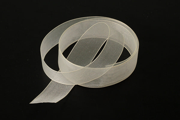 Cream sheer ribbon, 25mm