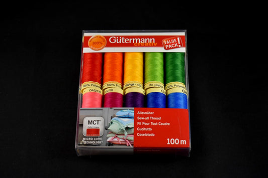 Gutermann Sew-All set, Brights, 10 reels