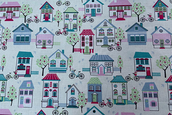Home Sweet Home fabric, 100% cotton print, Crafty by Chatham Glynn