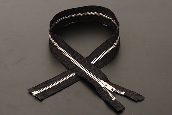 Metal open end zips, 22" (55.9 cm) - 30" (76.2 cm)