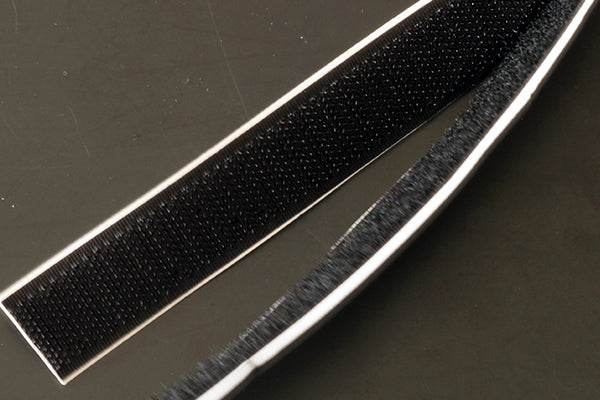 20mm (3/4 inch) hook tape, black, stick and stick