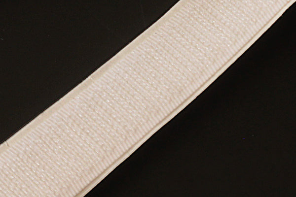 20mm (3/4 inch) hook side only stick in white