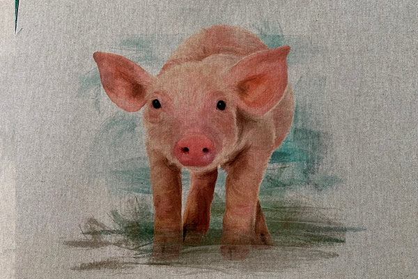 Fabric panel - Pig