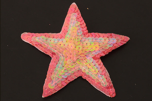 Pink sequin star motif