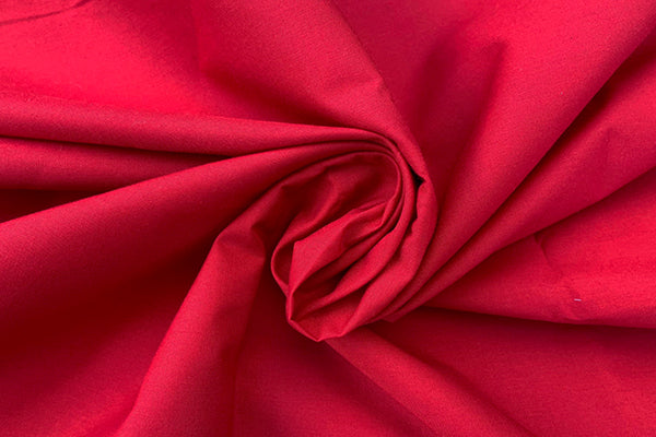 Plain dyed poly cotton Red