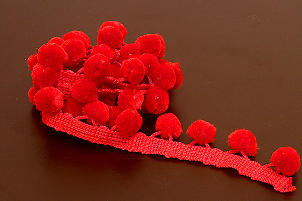 Pom Pom Braid, red