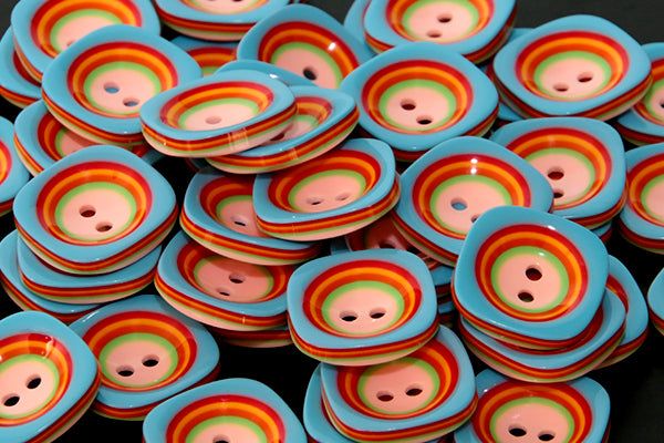 Retro squared colourful buttons