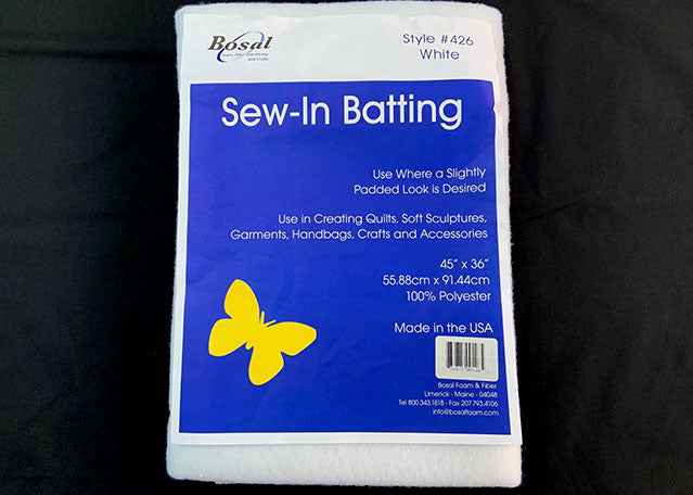 Sew in batting, polyester 45 x 36 inches