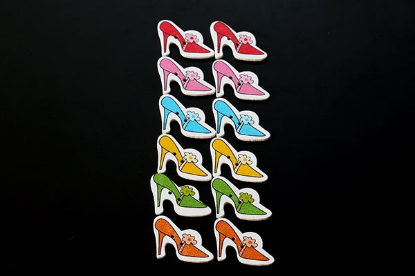 Wooden shoe button