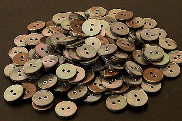 Silver mother of pearl 11mm buttons