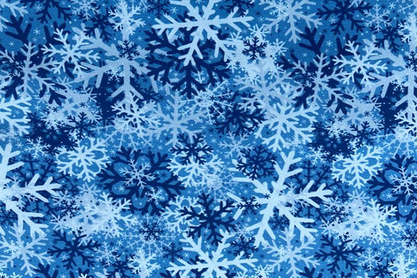 Blue snowflake 100% cotton print
