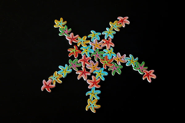 Wooden starfish buttons