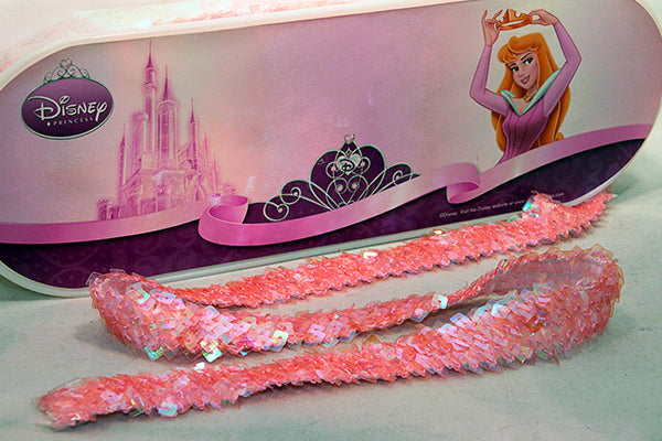 Disney stretch sequin braid, pink