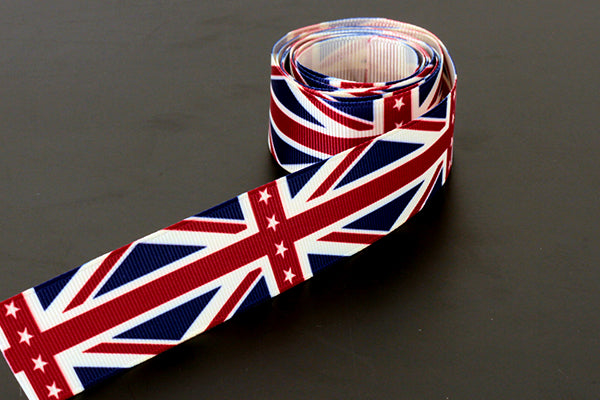 Union Jack Grosgrain 25mm (1 inch)