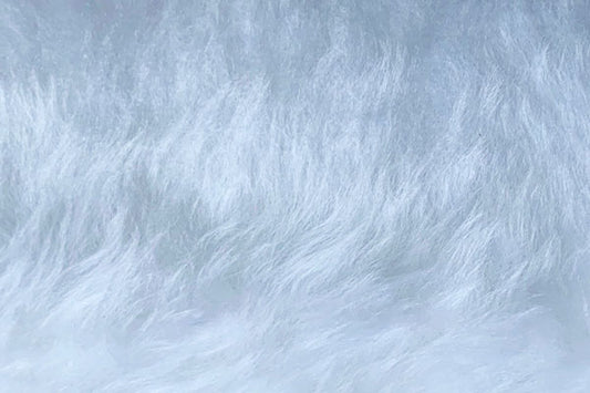 White short pile faux fur, 50cm x 75cm