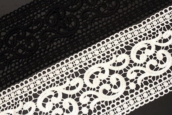 Wide swirl style cotton lace