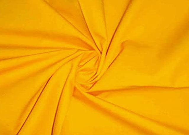 100% Cotton poplin plain dyed fabric yellow
