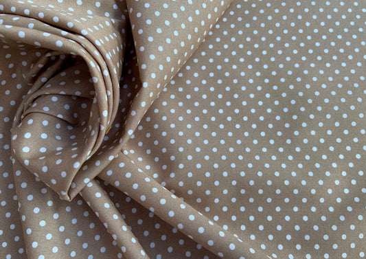 Beige polka dot 100% cotton print