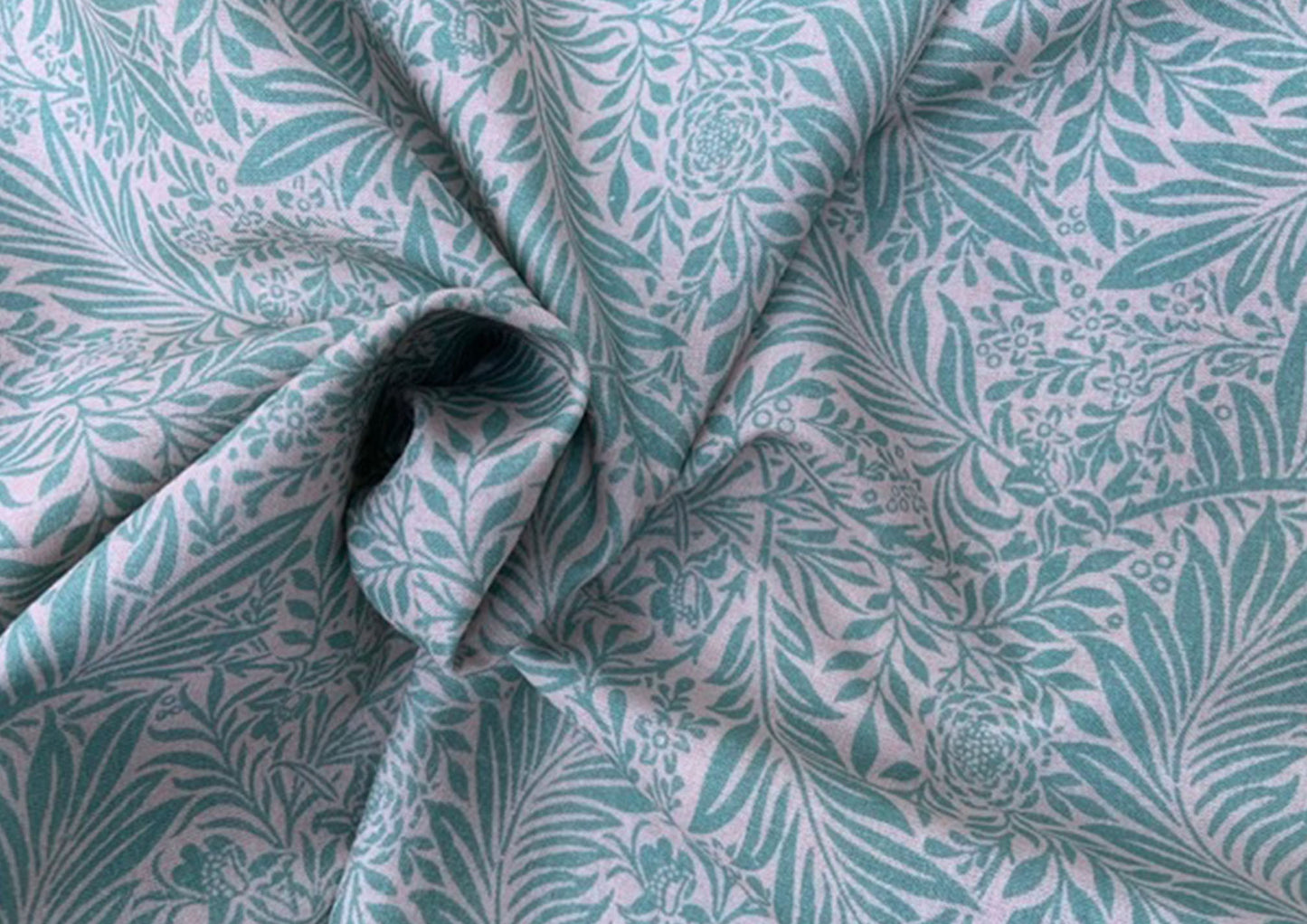William Morris Larkspur 100% cotton print, Duckegg