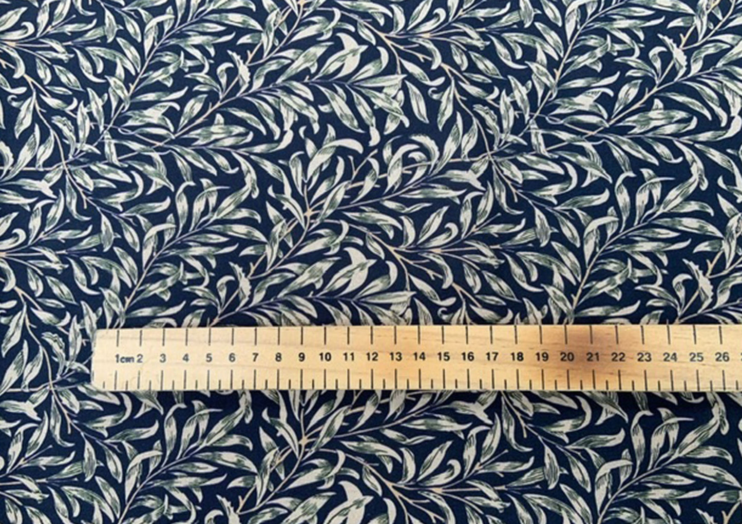William Morris Willow Bough 100% cotton print, navy