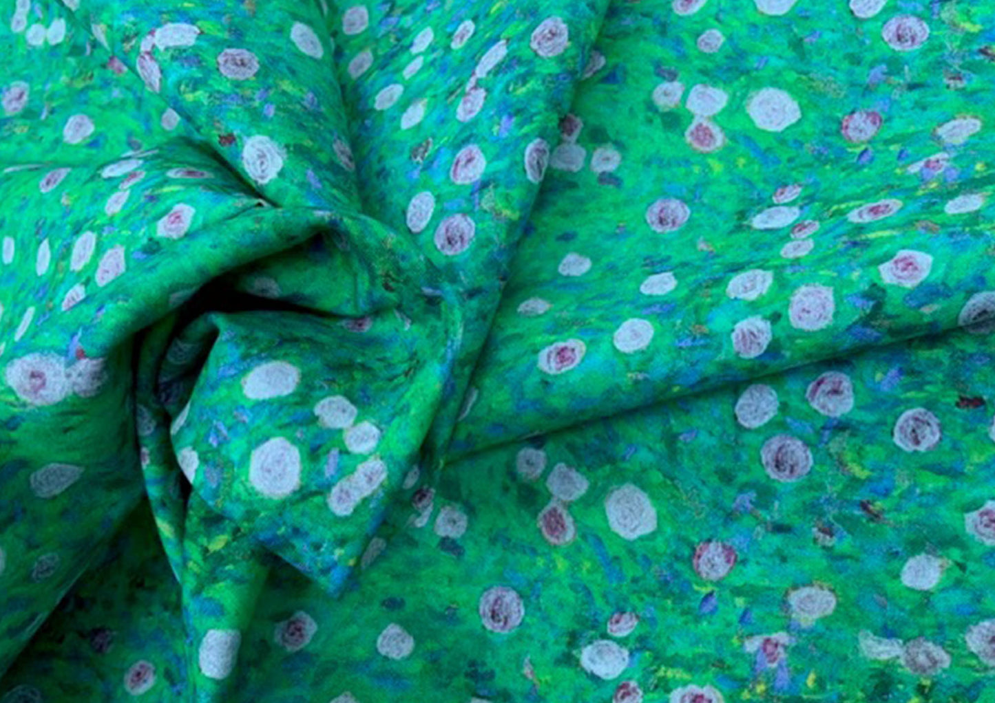 Gustav Klimt's White Roses 100% cotton print