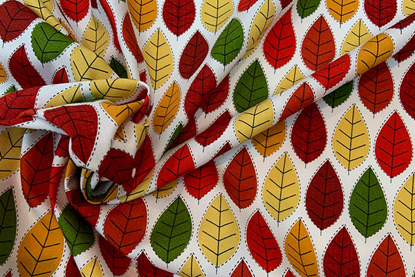 Autumn leaves cotton print