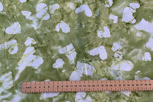 Smudged heart sage green batik print, 100% cotton