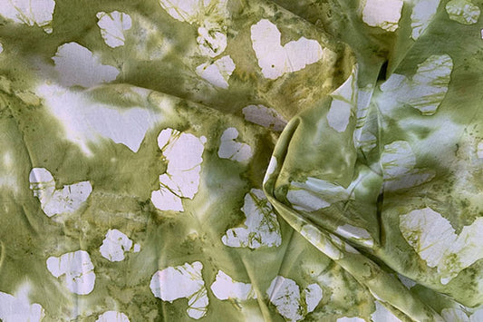 Smudged heart sage green batik print, 100% cotton