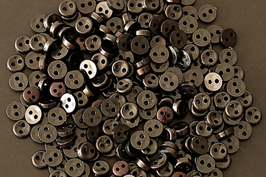 Black micro buttons, 5mm