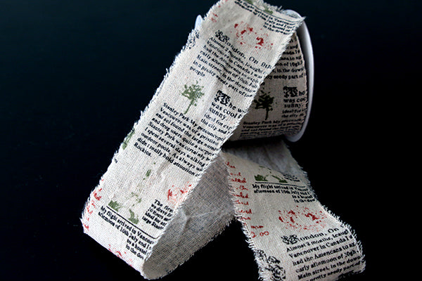 Fringed edge burlap ribbons
