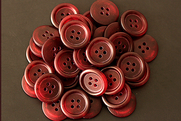 Cherry red buttons 20mm
