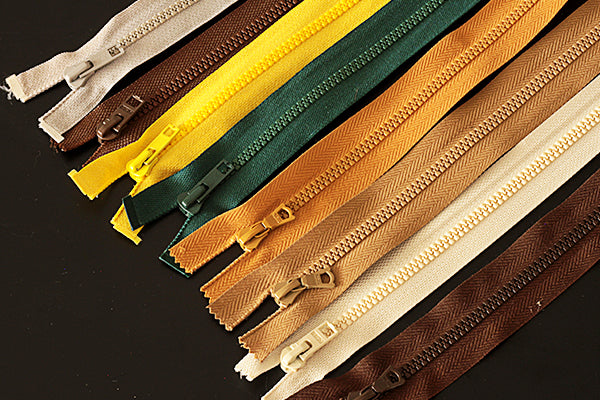 Chunky open end zips - various colours and sizes