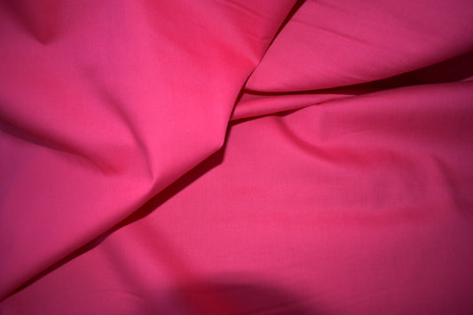 100% Cotton poplin plain dyed fabric cerise