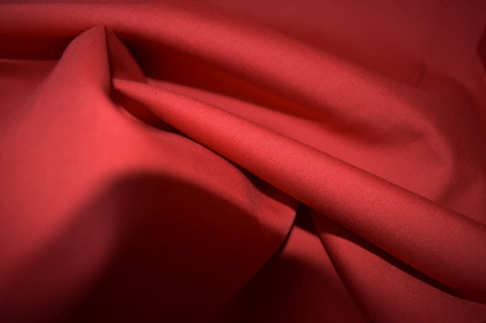 100% Cotton poplin plain dyed fabric - Red