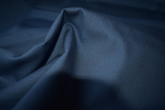 100% Cotton poplin plain dyed fabric navy