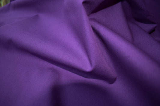 100% Cotton poplin plain dyed fabric - Purple