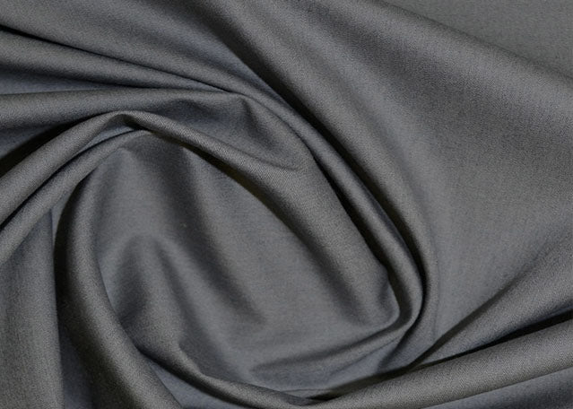 100% Cotton poplin plain dyed fabric dark grey