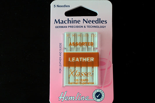 German precision machine needles, leather, assorted