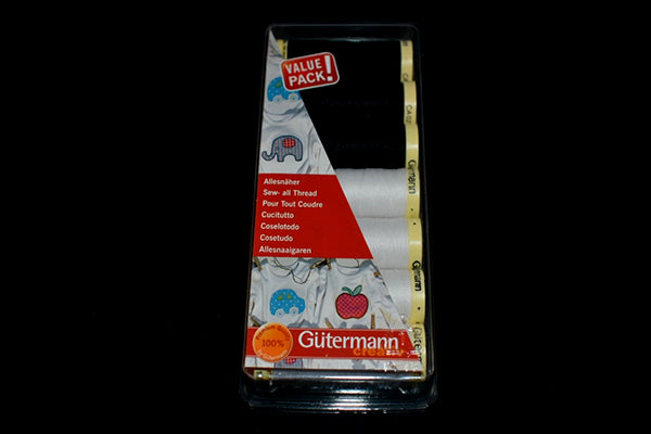 Gutermann Black and White 7 reel thread set