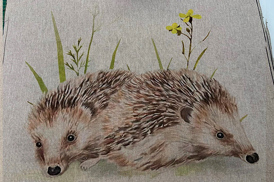 Fabric panel - Hedgehogs