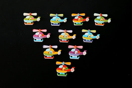 Wooden Helicopter buttons