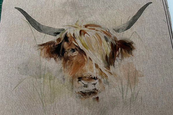 Fabric panel - Highland Cow